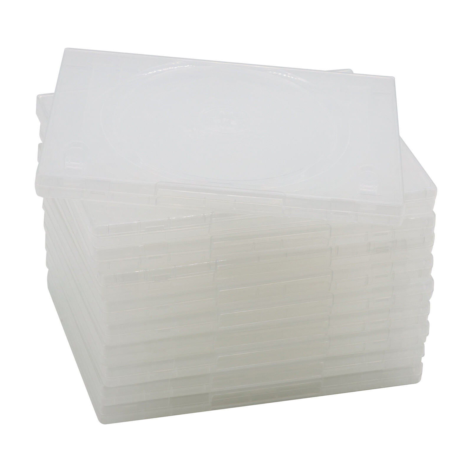 Lots Clear Standard 4-Discs DVD Storage Replacement Case Box 14mm Holder Flap