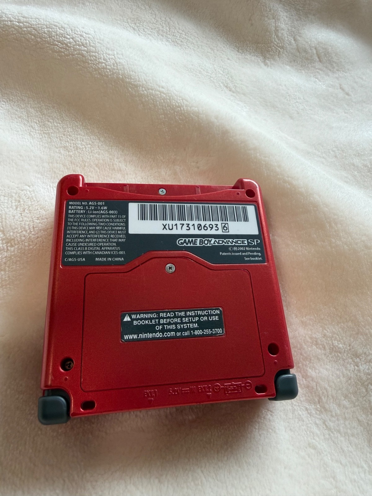 Nintendo Game Boy Advance SP Handheld System – Flame Red + Games
