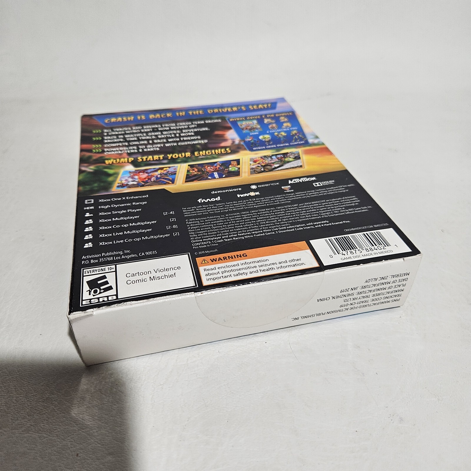 Crash Team Racing: Nitro Fuled Microsoft Xbox One Oxide & Pin Bundle NEW Sealed