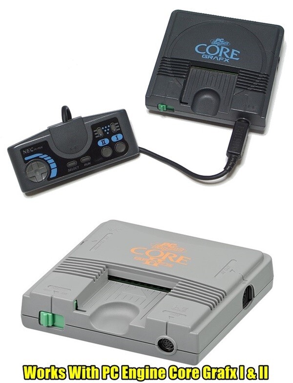 AC Adapter Power Supply & AV TV Cable for NEC PC Engine Core Grafx 1 & 2 (READ)