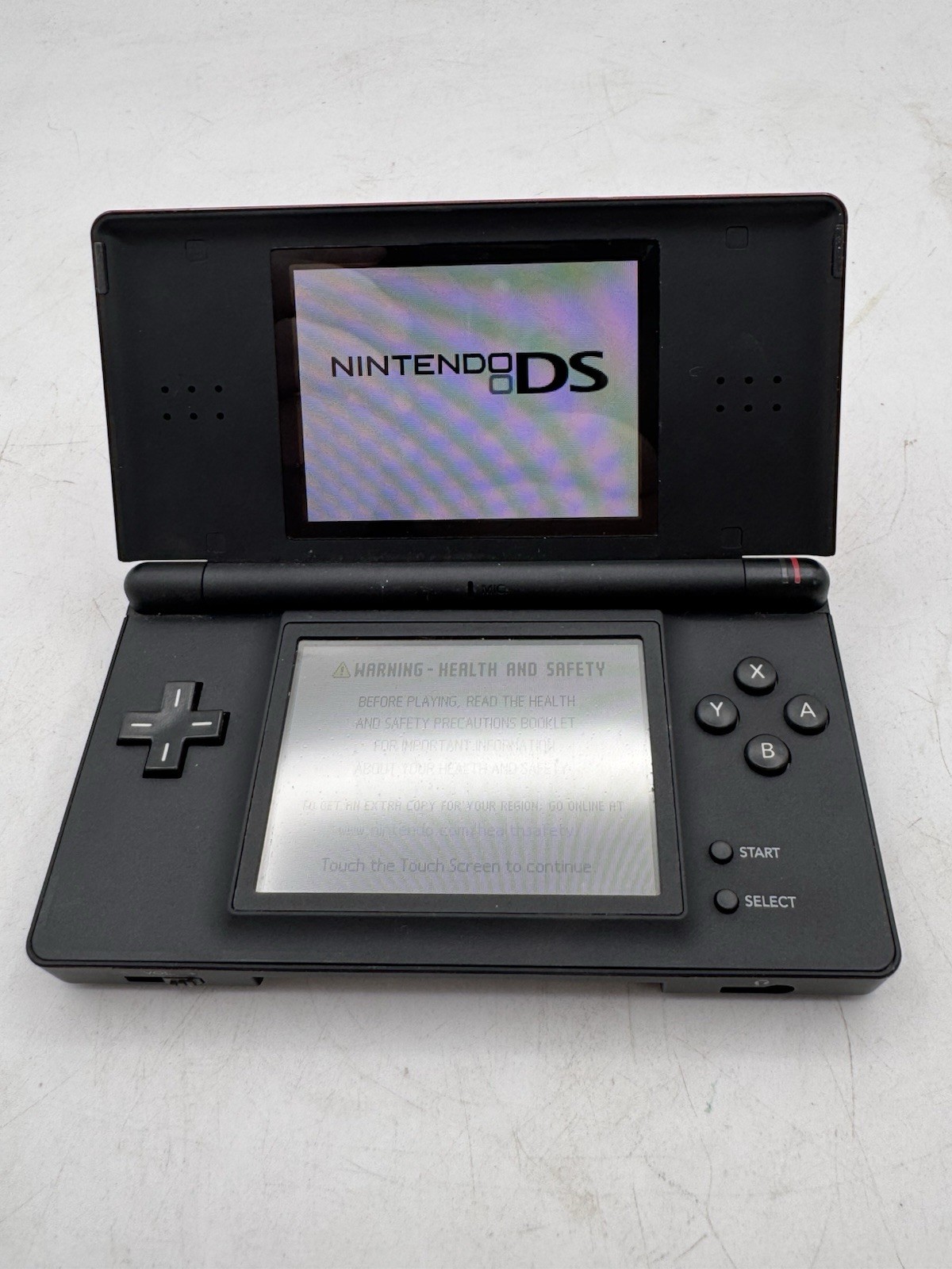 Nintendo DS Lite Crimson Black USG-001 Handheld Console Tested OEM Stylus