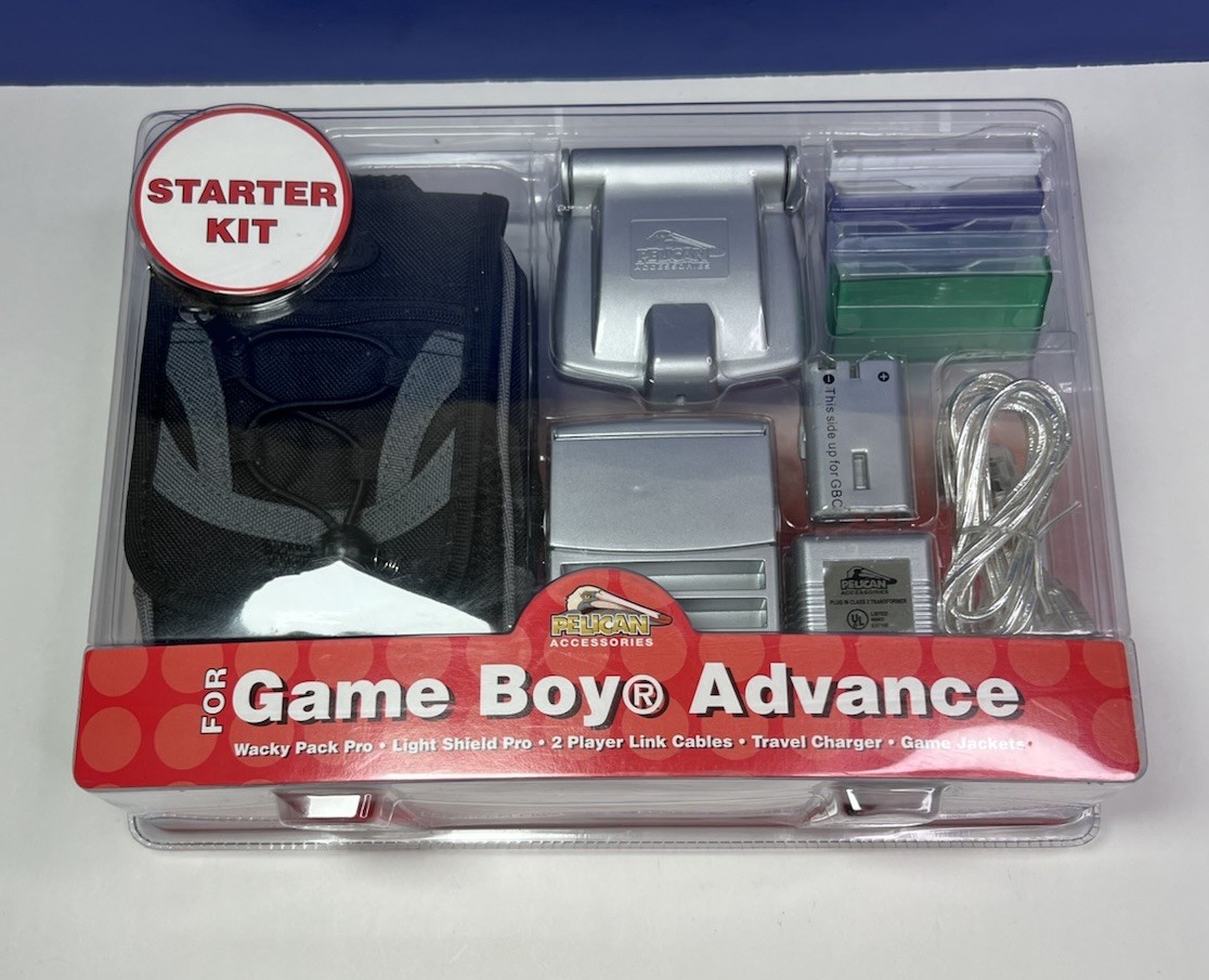 Pelican Gameboy Advance Starter Kit Wacky Pack Pro Light Shield Charger Jackets