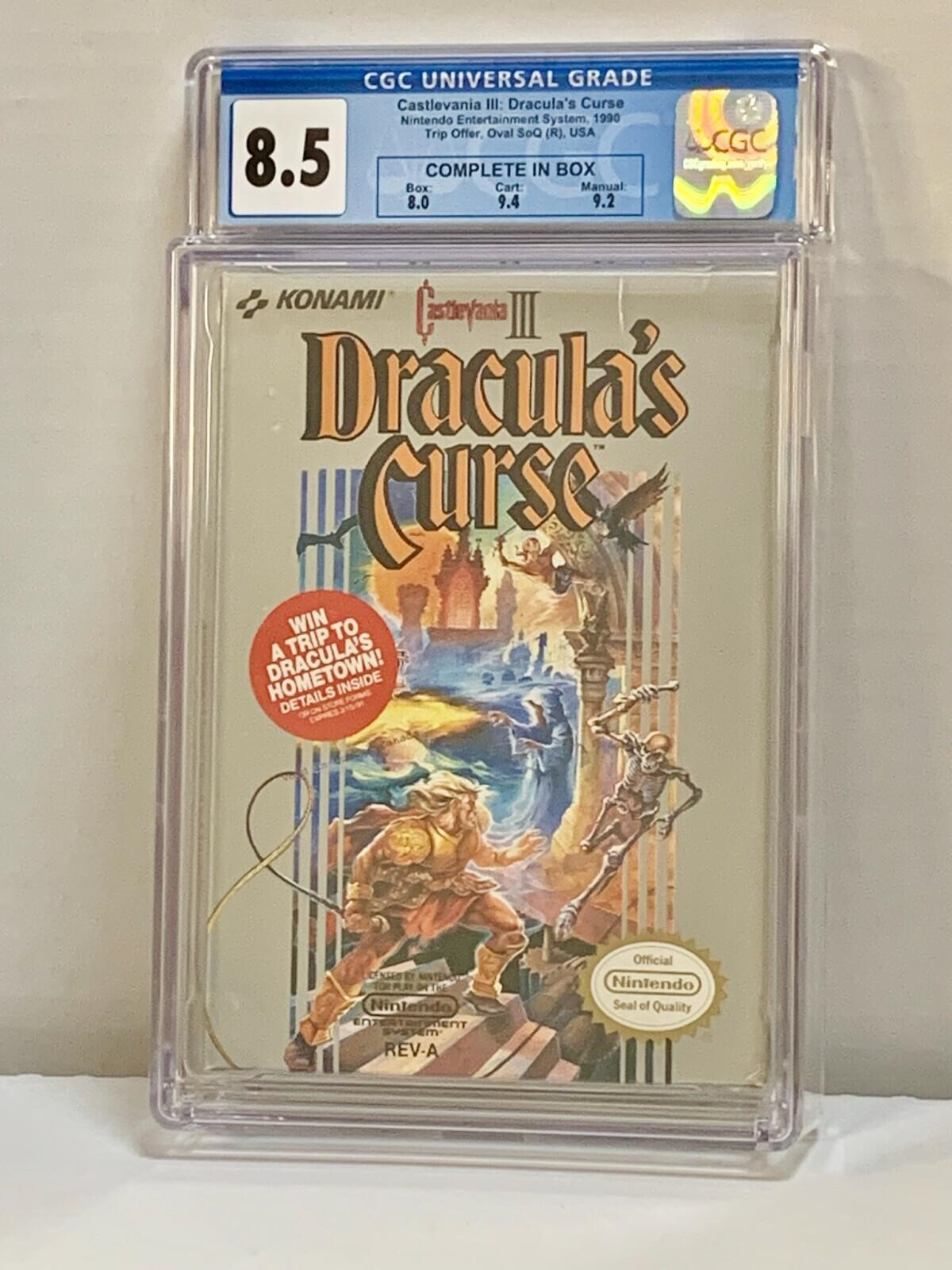 Castlevania IlI: Dracula’s Curse – NES – Konami – CIB CGC 8.5 – Oval SoQ