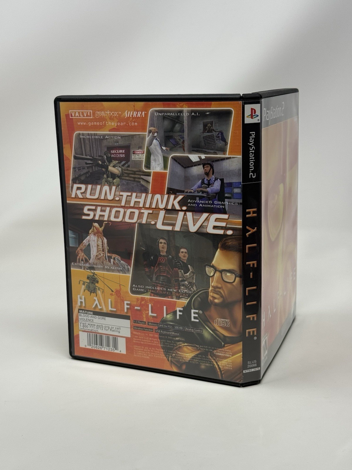 Half-Life PS2 PlayStation 2 Complete CIB + Registration Card Mint Disc Tested
