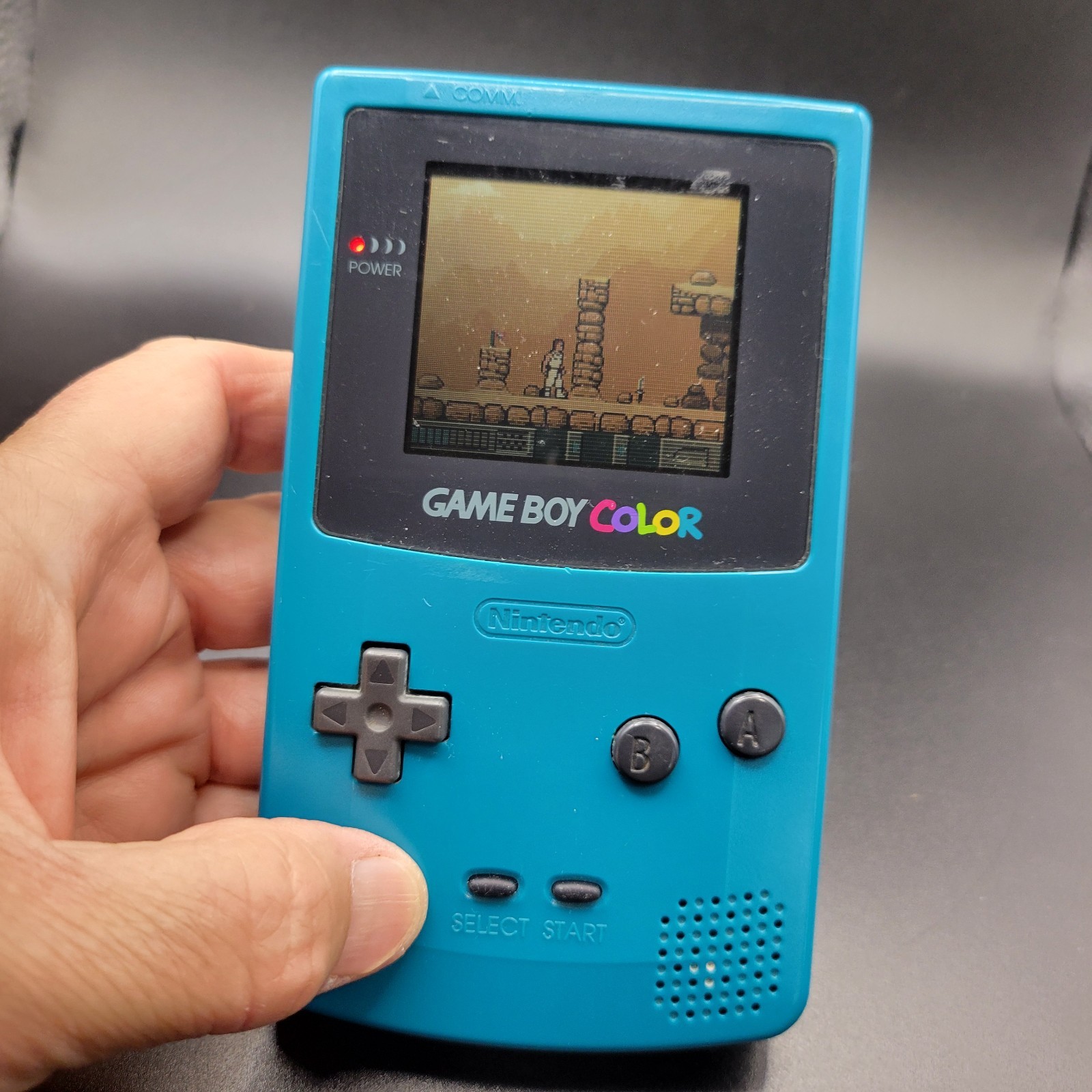 Nintendo Game Boy Color Handheld Game Console – Teal w Game