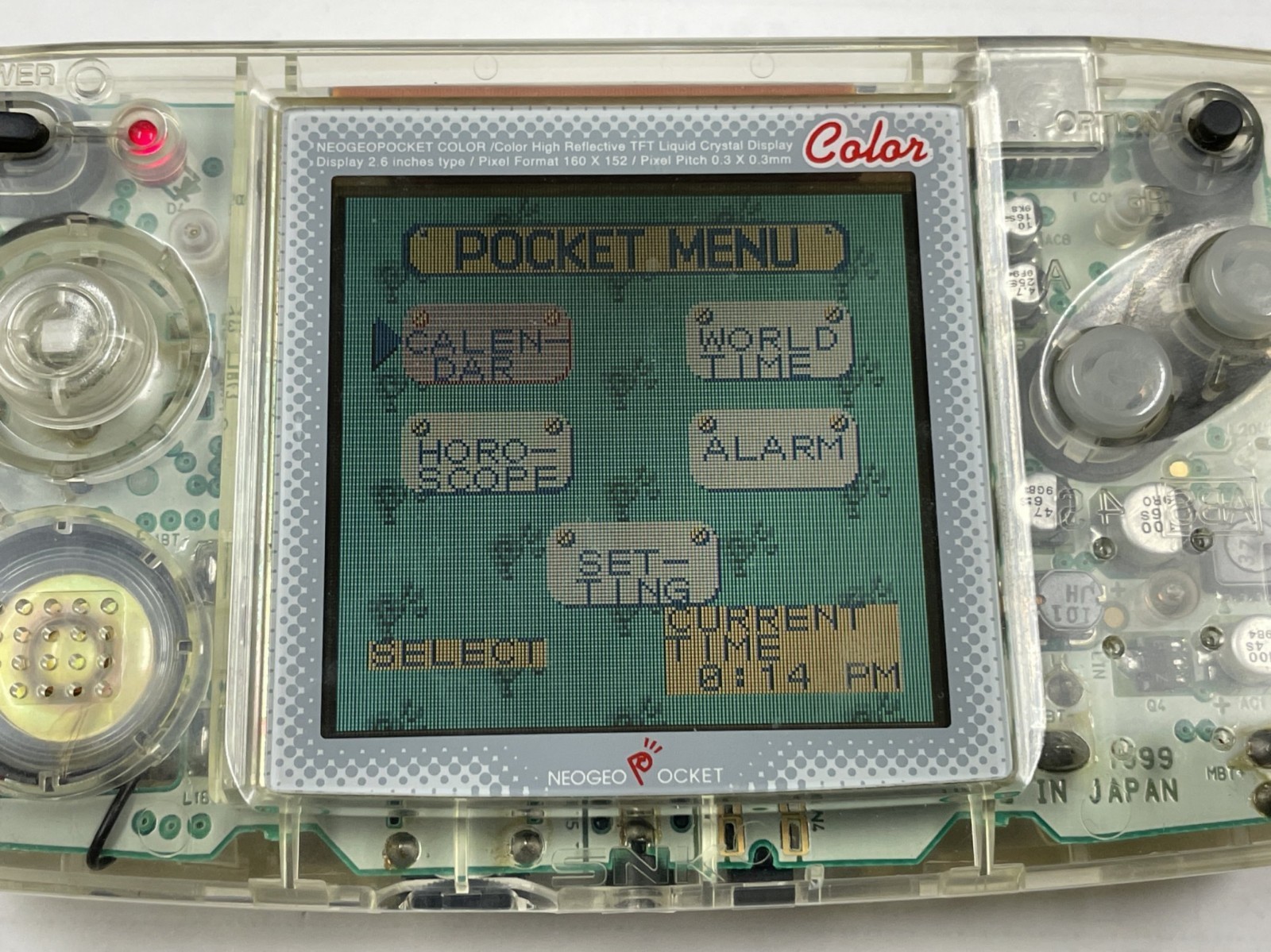 Neo Geo Pocket Color Console Clear Skeleton SNK from JAPAN