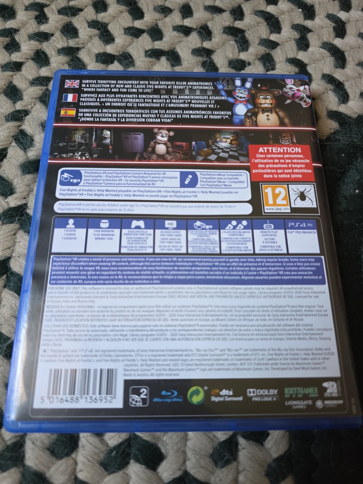 Five Nights At Freddy’s: Help Wanted Sony PlayStation 4 Tested Working Pegi 12