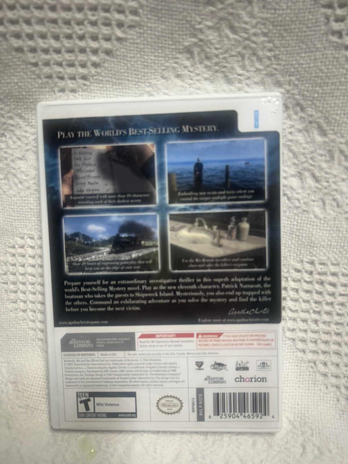 Agatha Christie: And Then There Were None (Nintendo Wii, 2008) Manual