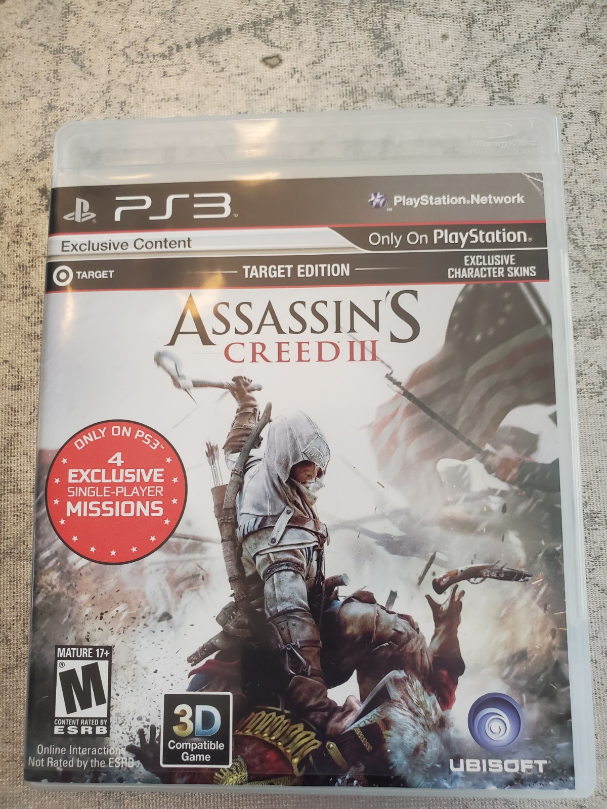 Assassin’s Creed III (Sony PlayStation 3, 2012) CIB Video Game TARGET EDITION