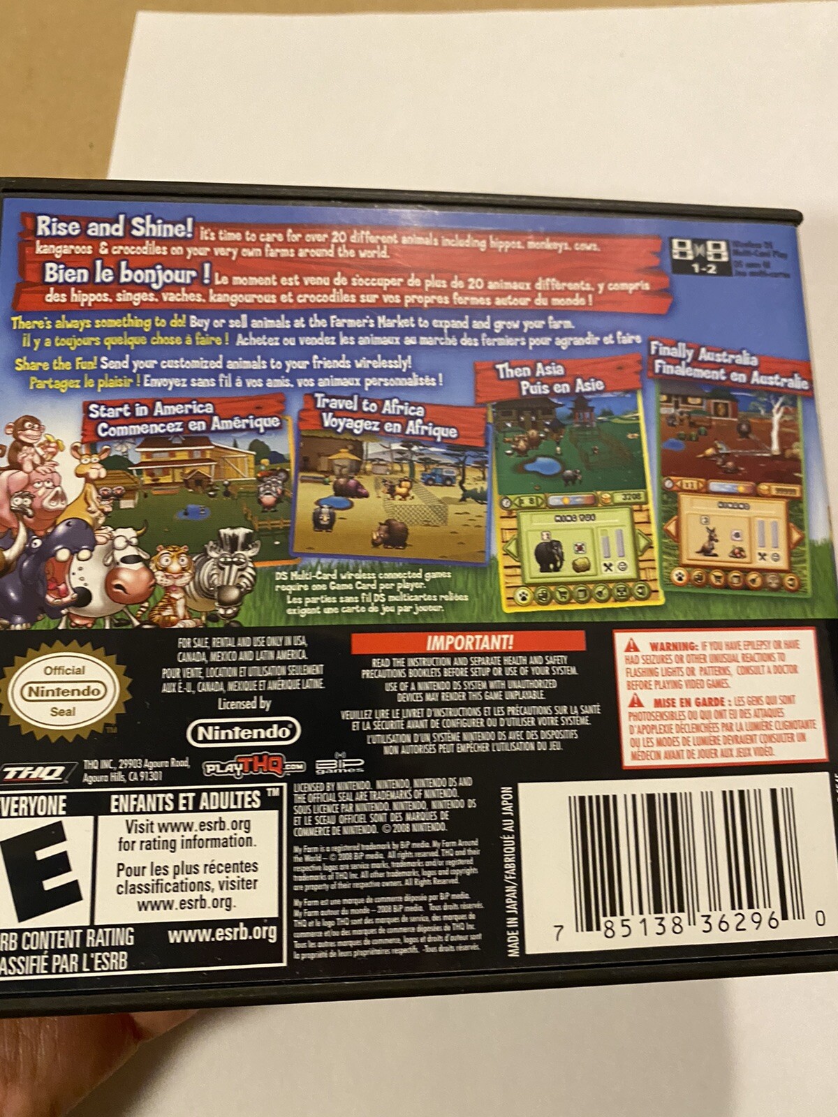 My Farm Around the World (Nintendo DS, 2009) CiB Mint Condition Clean/Tested****