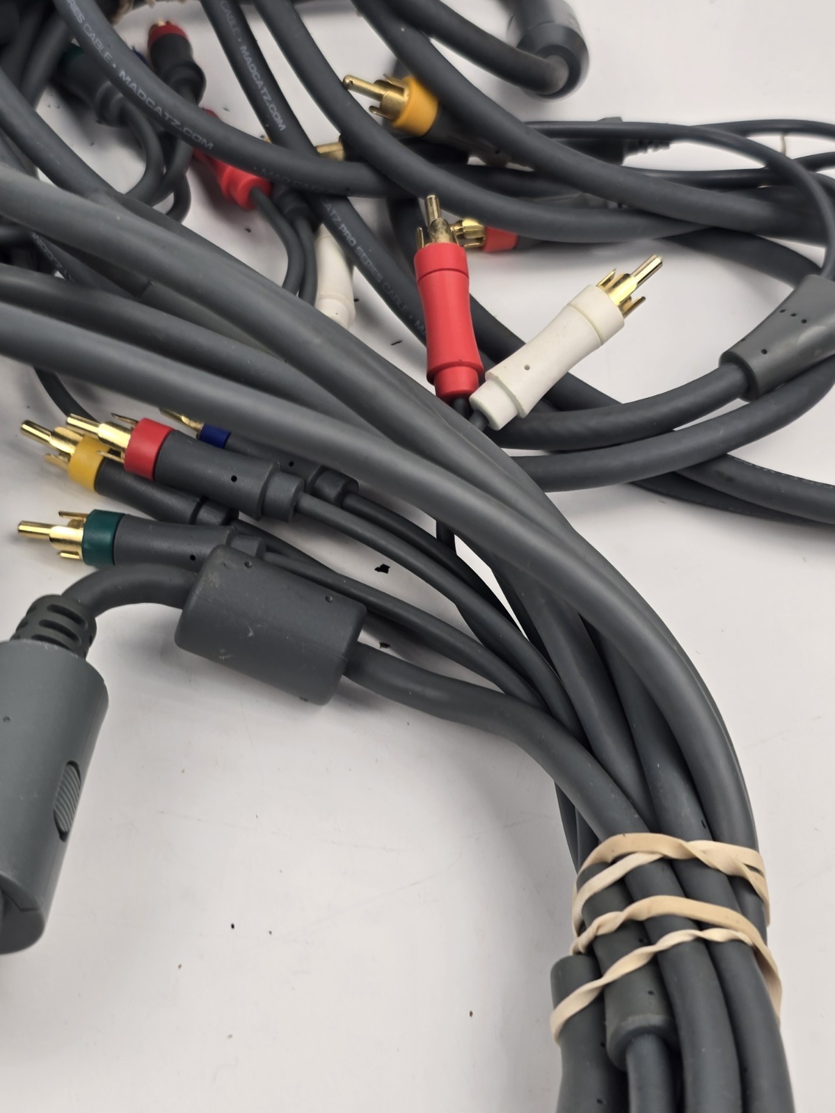Lot of OEM Microsoft Xbox 360 Component HD AV Cables RCA Video Audio Cords