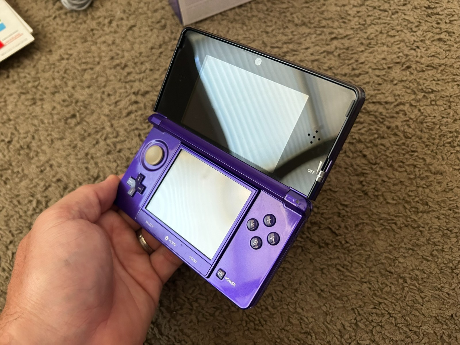 Nintendo 3DS Midnight Purple Handheld System Complete in Box Console