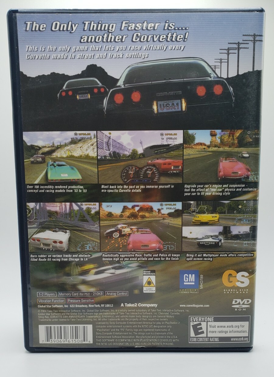 50 Corvette Sony Playstation 2 Game Complete Video Game Complete