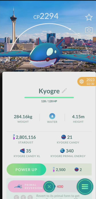 Kyogre✨Las Vegas Background✨TRADE✨Read description