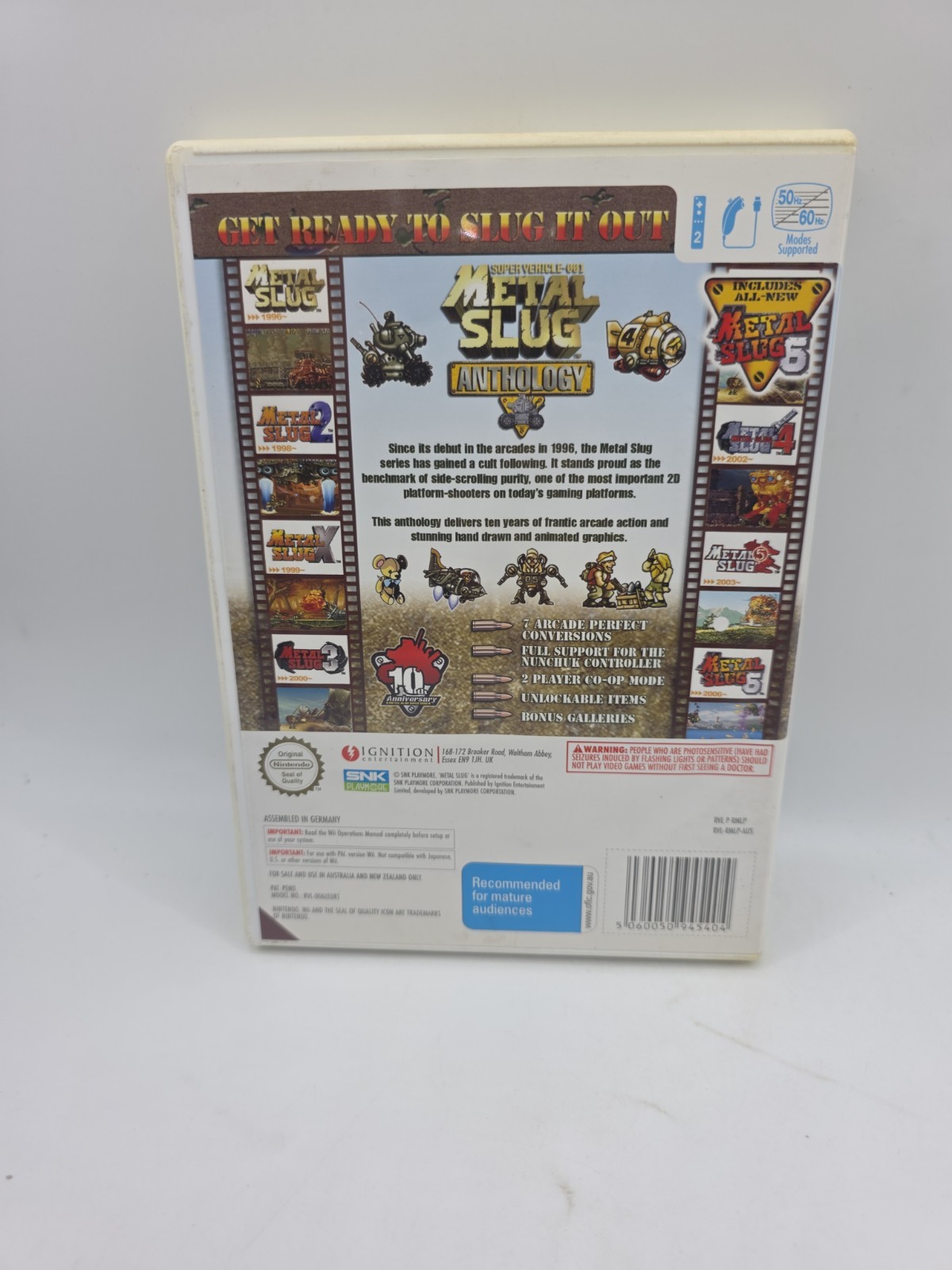 Metal Slug Anthology – Nintendo Wii Game + Manual PAL See All Photos 4 Condition