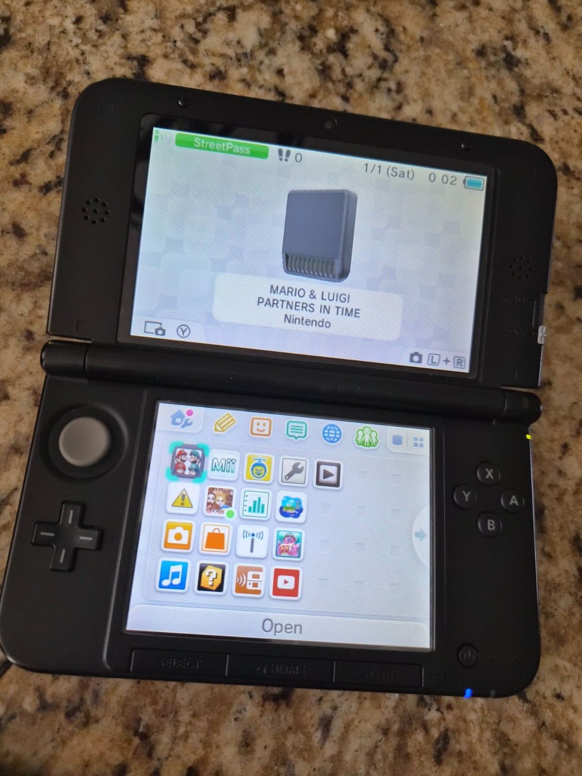 Nintendo 3DS XL Blue Black Handheld Console System SPR-001 Tested