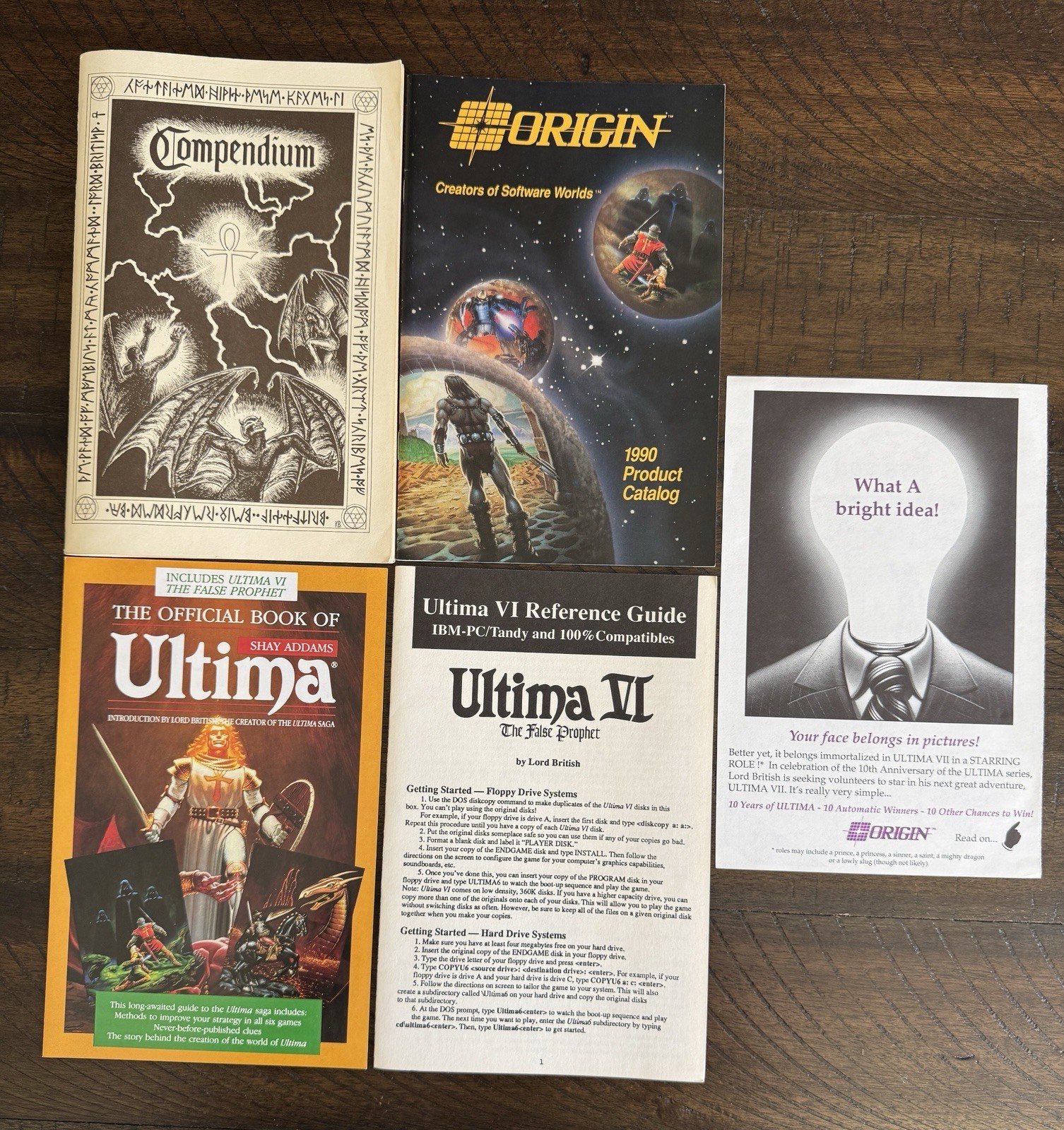 Vintage Ultima VI The False Prophet PC CIB w/ Map Manuals Disks + 1990 Receipt