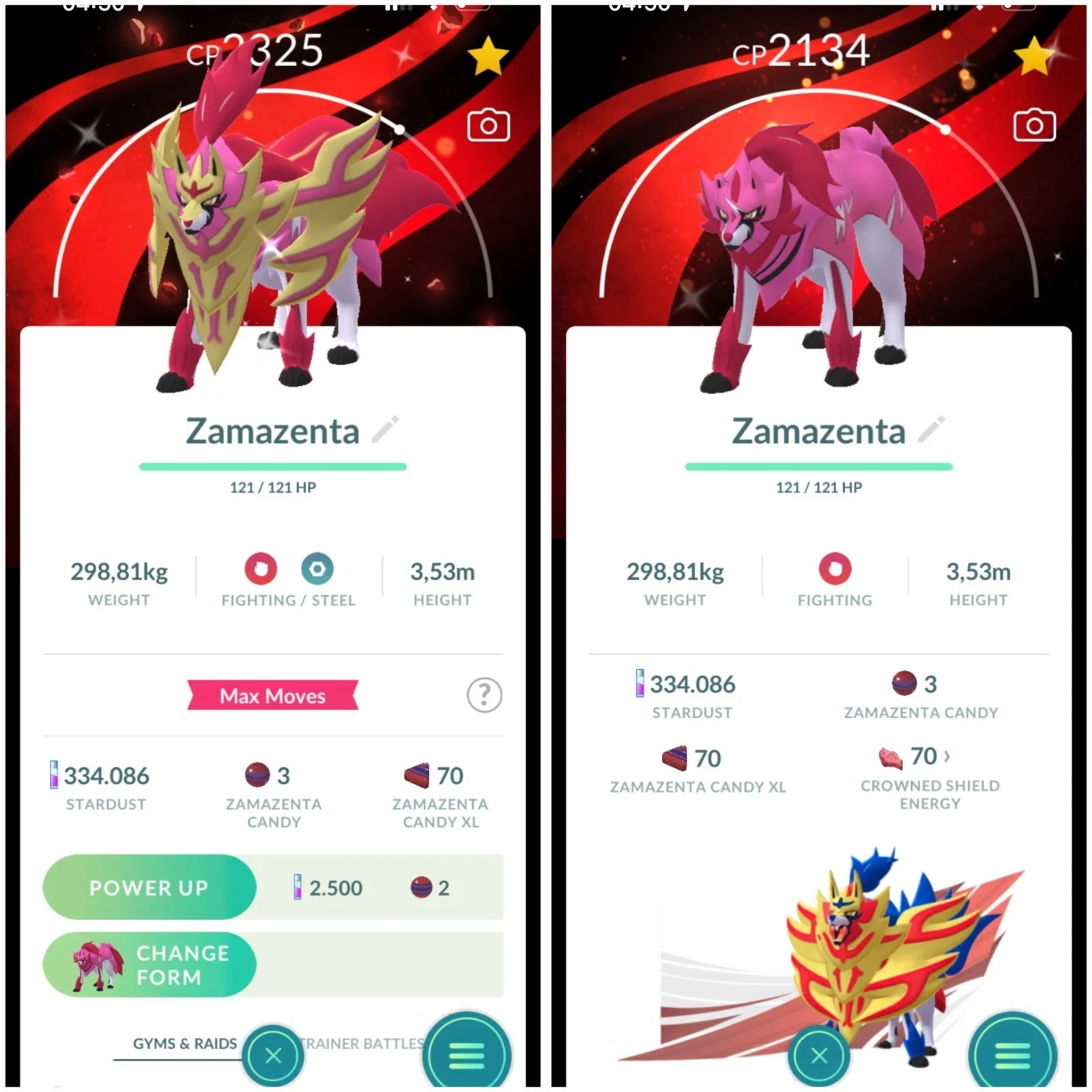 Pokémon Tra de Go — Shiny Zamazenta Crowned Shield