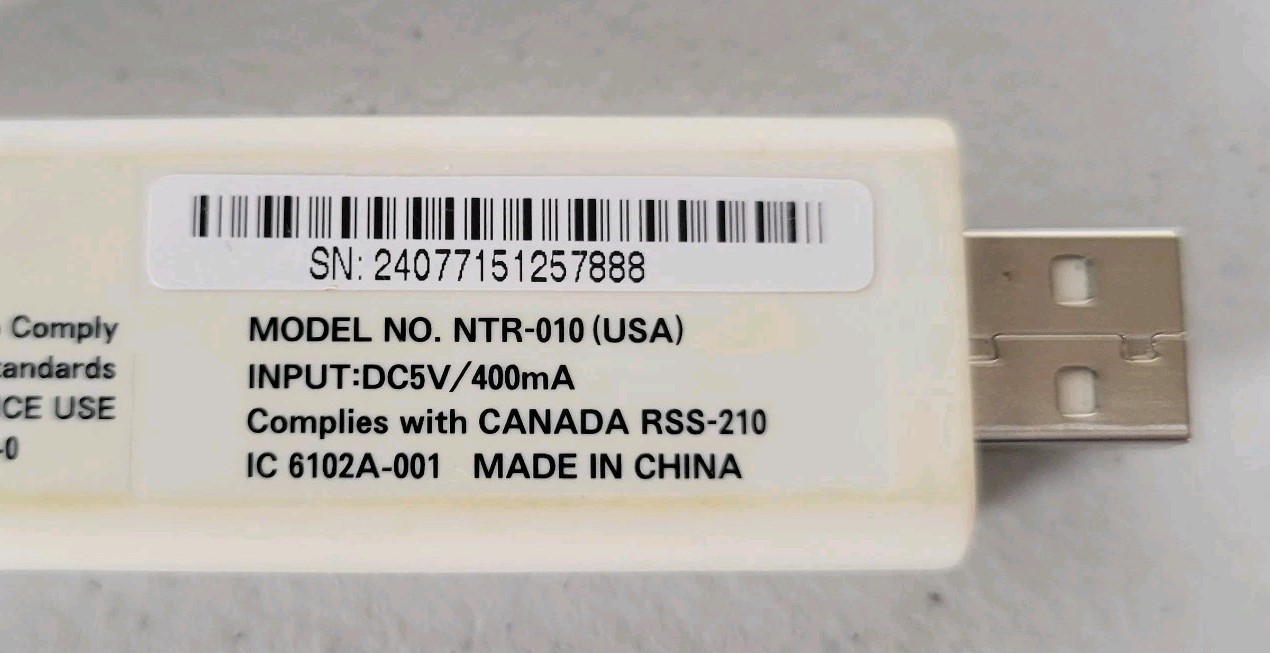 Nintendo Powered Buffalo Wii 3DS DS DSi Wi-Fi USB Connector NTR-010 Dongle Only