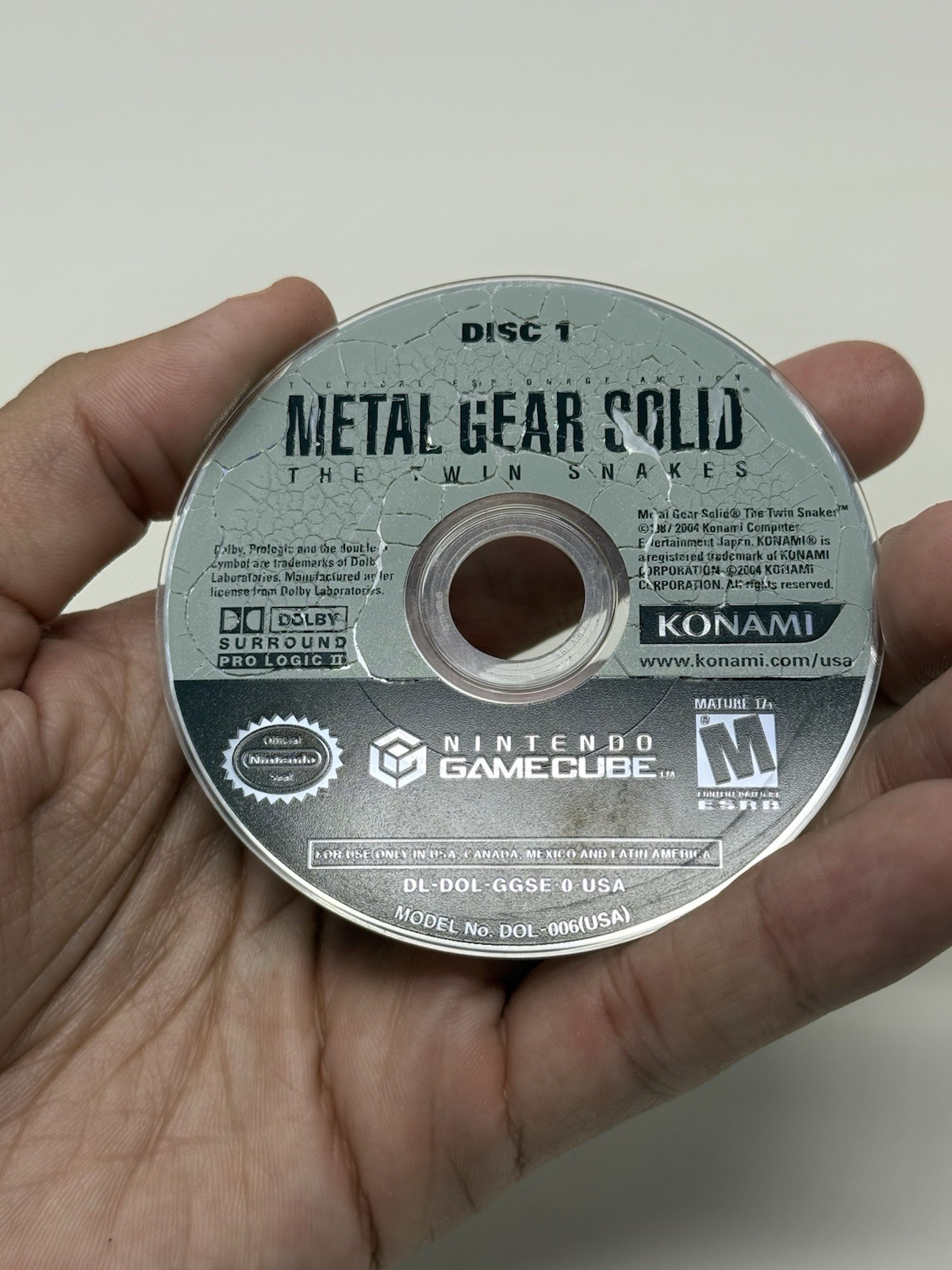 Metal Gear Solid The Twin Snakes Nintendo GameCube Pristine Disc 1 Only Tested