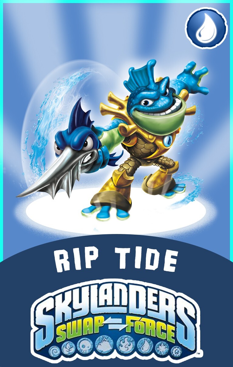 Skylanders Swap Force Rip Tide Max 65,000 coins & Max Level NFC Card