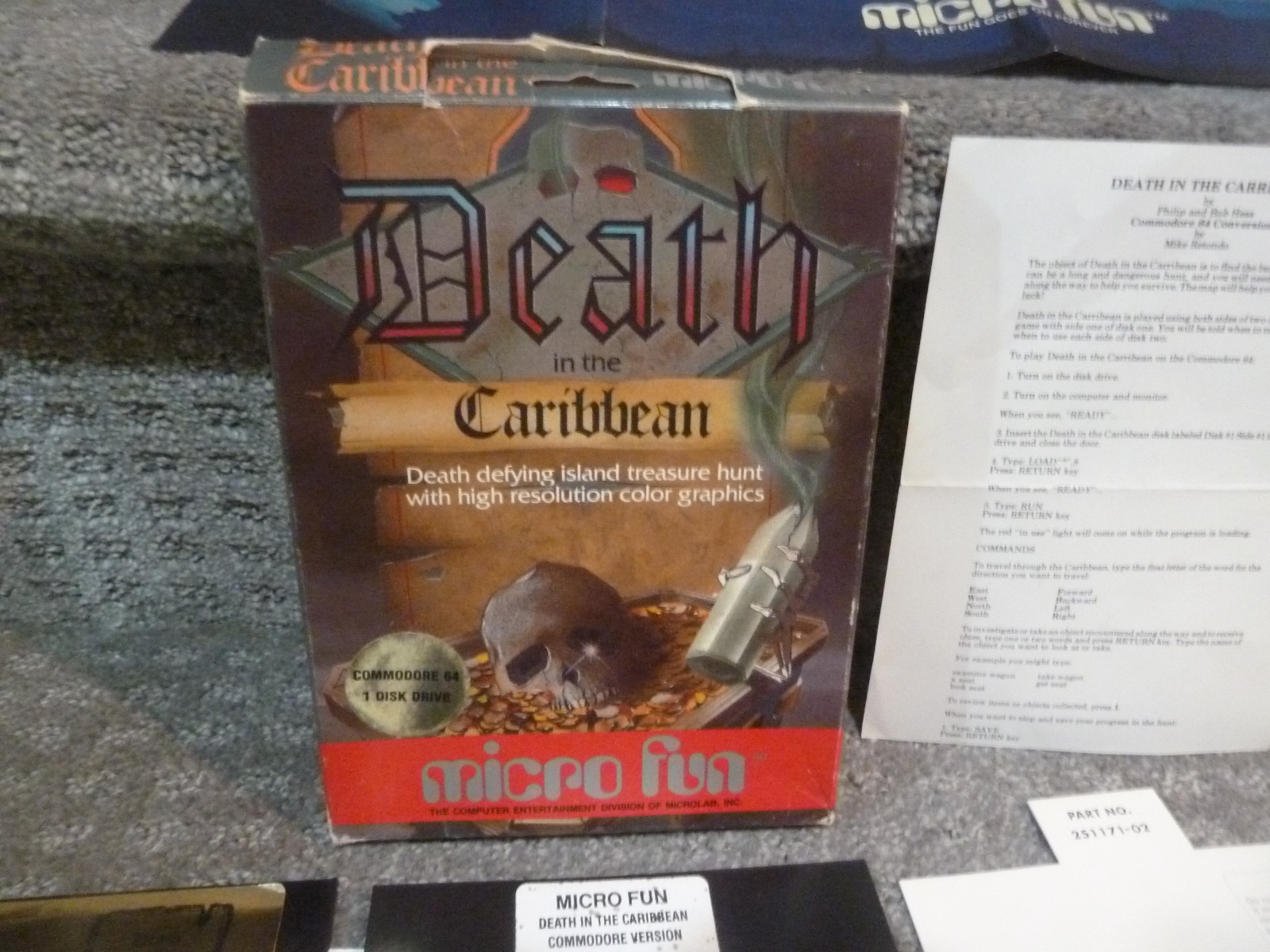 1983 Death in the Caribbean Commodore 64 Disk Complete RARE vintage game