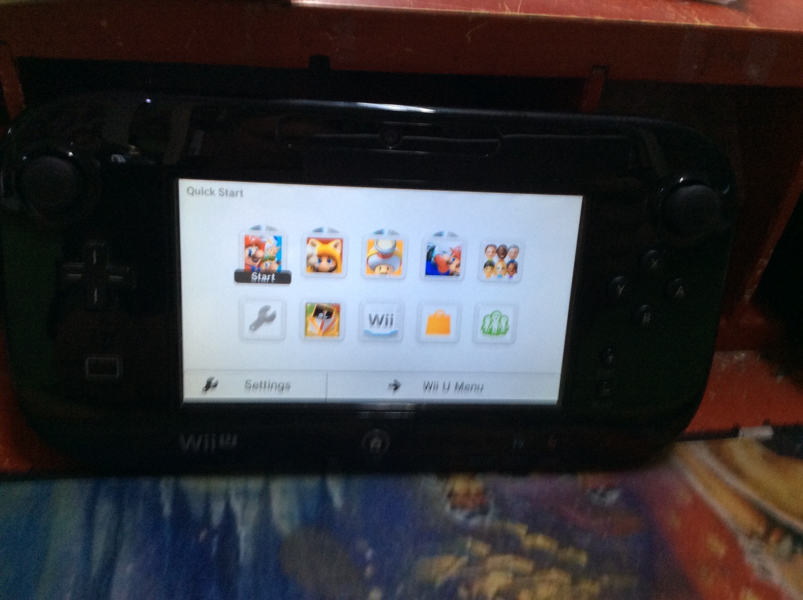 Nintendo Wii U WUP-010 Gamepad Only Black Works Tested.
