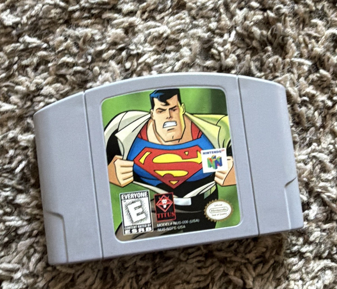 Titus Superman Nintendo 64 N64 Game Cartridge, E-Everyone, NTSC-U/C US/CA