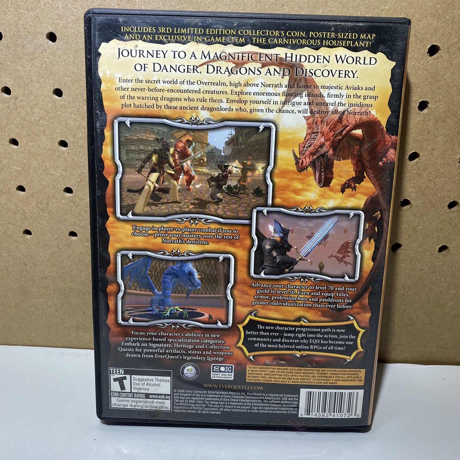 EverQuest II: Kingdom of Sky For PC, 2006 All Discs, Good Condition