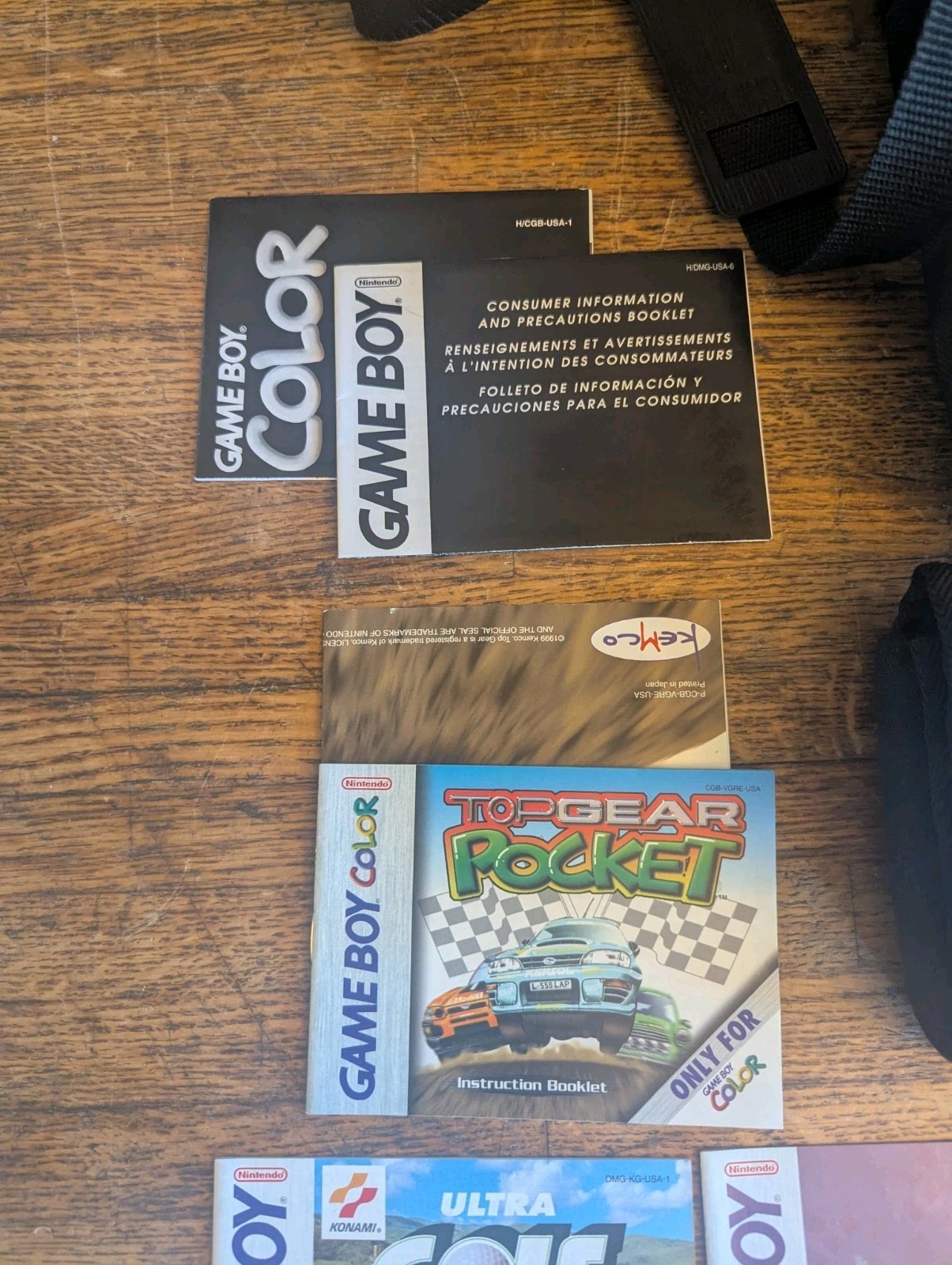 VTG Official Nintendo Gameboy Black Carrying Cases & Manuals Mortal Kombat 4 LOT