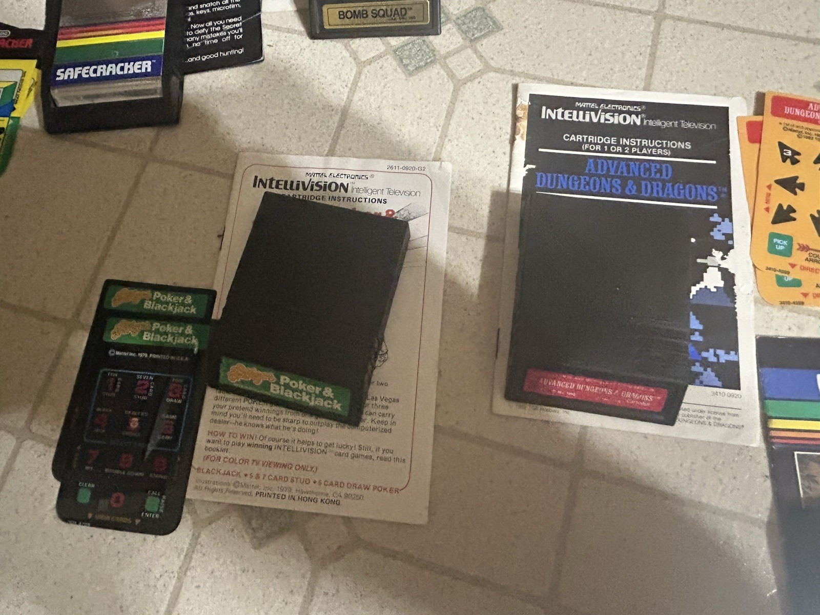 VINTAGE INTELLIVISION GAMES ADVANCED DUNGEONS AND DRAGONS SAFECRACKER BOMB SQUAD