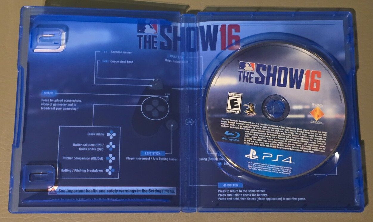 MLB The Show 16 PS4 Complete CIB Tested Sony PlayStation 4
