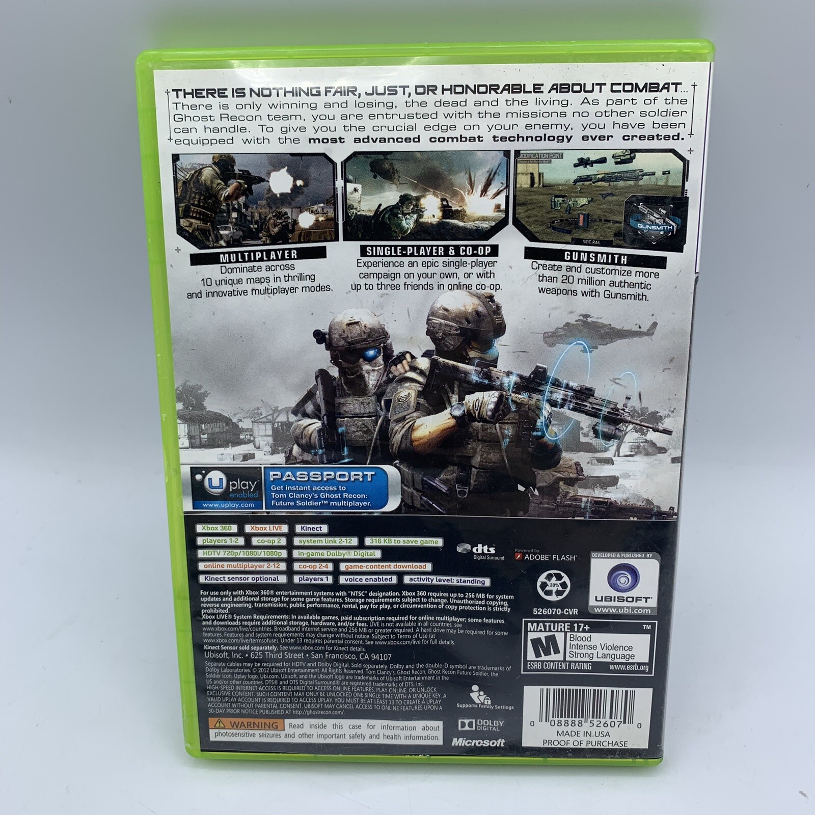 Rainbow Six Vegas 2 & Ghost Recon Future Soldier (Xbox 360) Lot Of 2