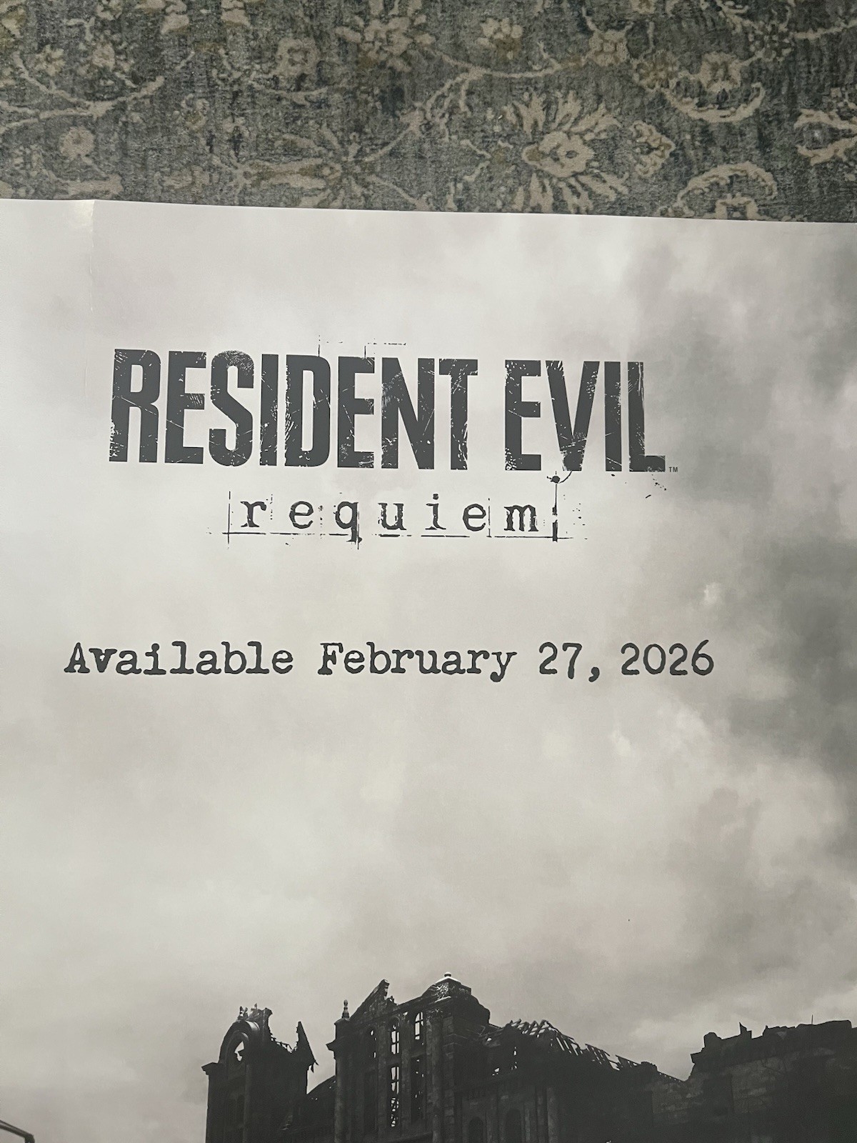 DEFECTIVE Resident evil Requiem GameStop Large cardstock promo poster Pl G3D