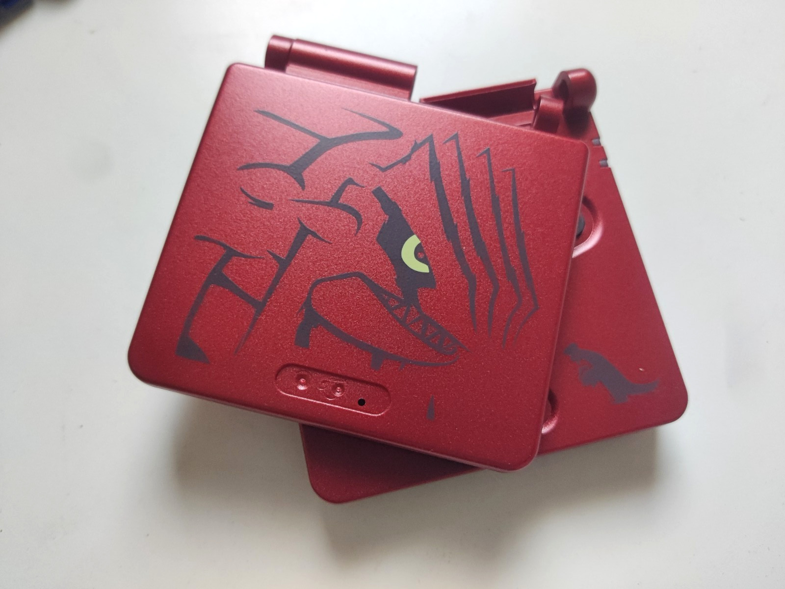 Replacement Housing Shell for Nintendo Game boy Advance SP GBA Red Groudon Style