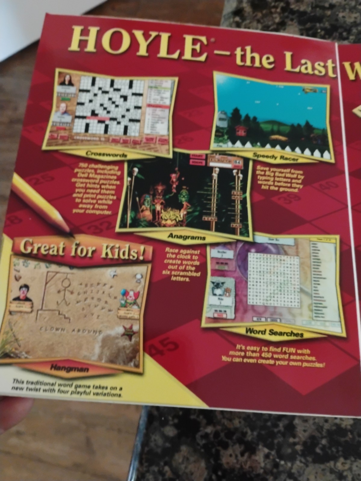 Hoyle Word Games 9 Popular Games Large Retail Boxed PC / MAC Computer Game New