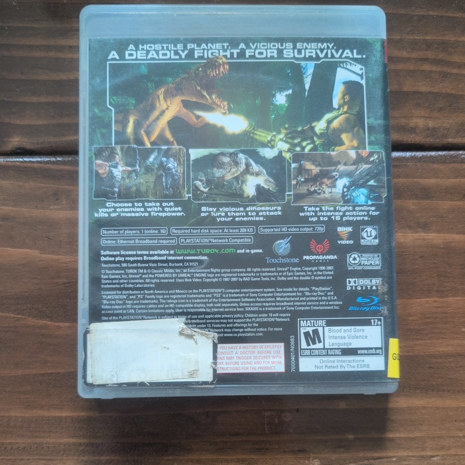 Turok PS3 PlayStation 3 FLAWLESS DISC SHIPS FROM USA WITHIN 12HOURS OF ORDERING