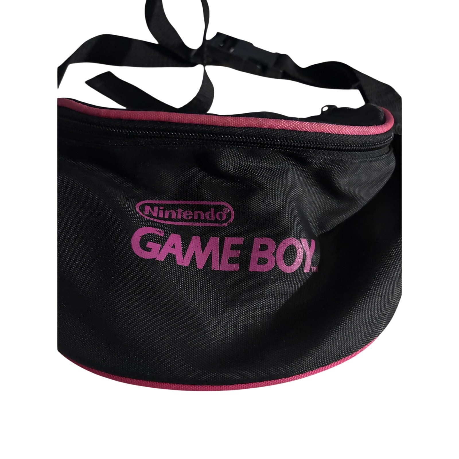 VINTAGE Nintendo Game Boy Gameboy Black Hot Pink Fanny Pack Retro 90s Vtg