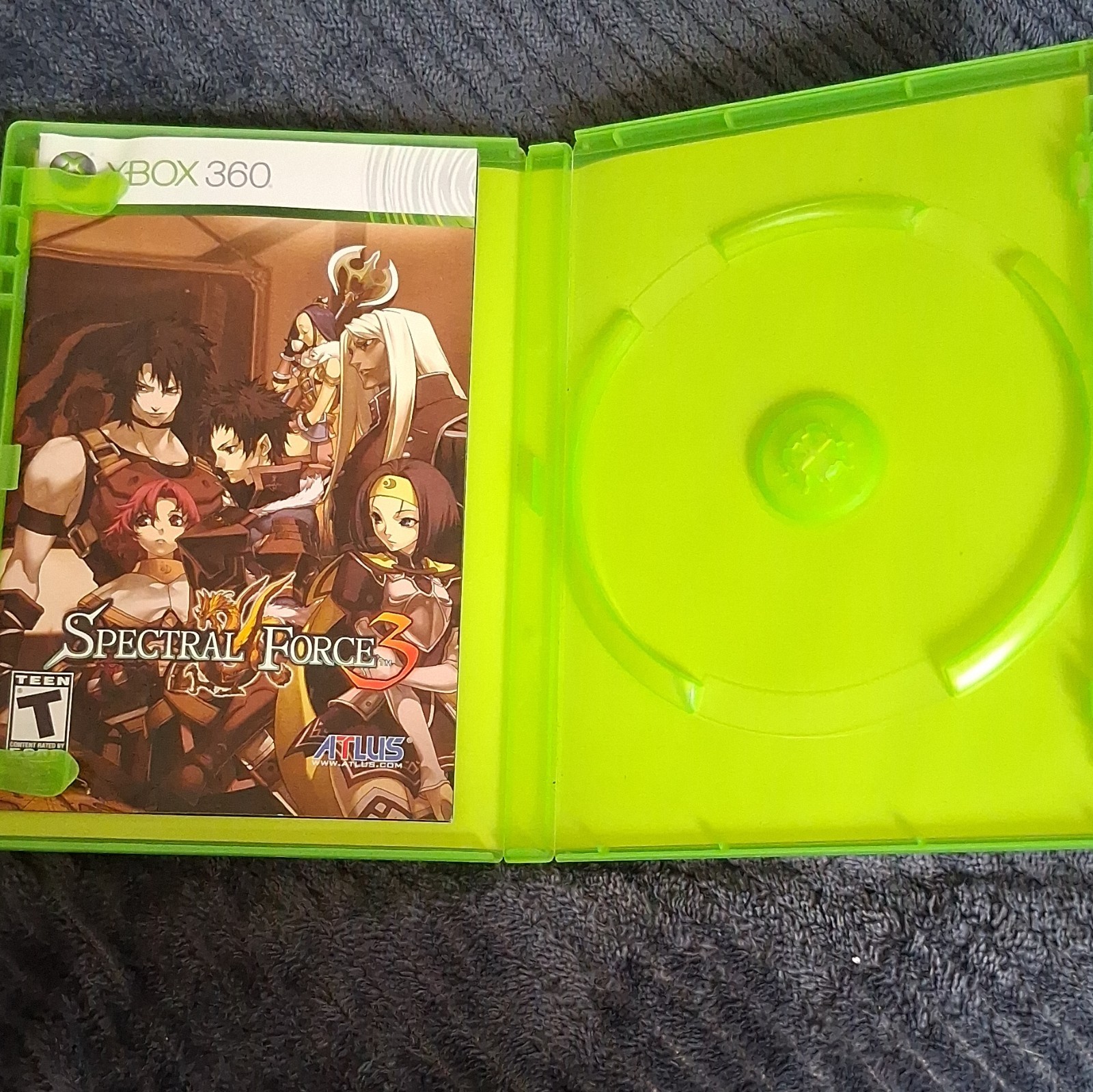 Atlus Spectral Force 3 NO DISC (Xbox 360) Complete Case & Manual, NTSC-U/C, T