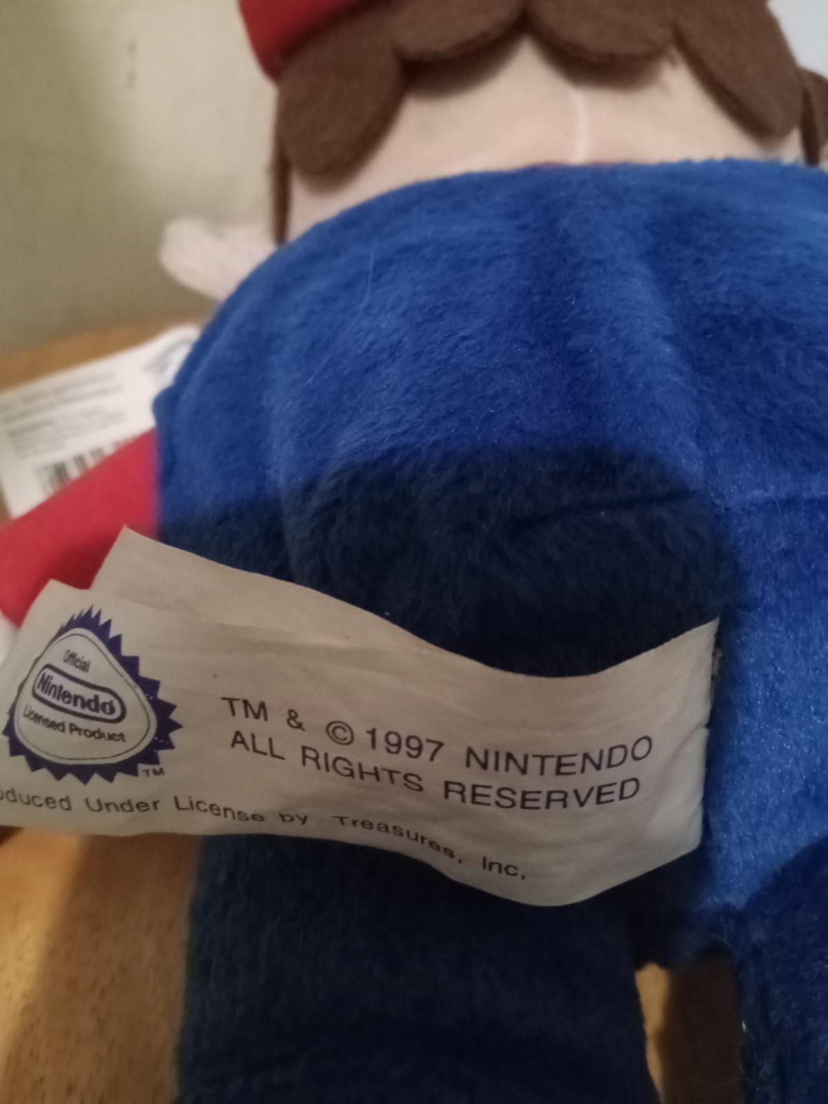 VTG Nintendo 1997 Talking Mario Plush N64 Treasures Inc Voice not Working Clean