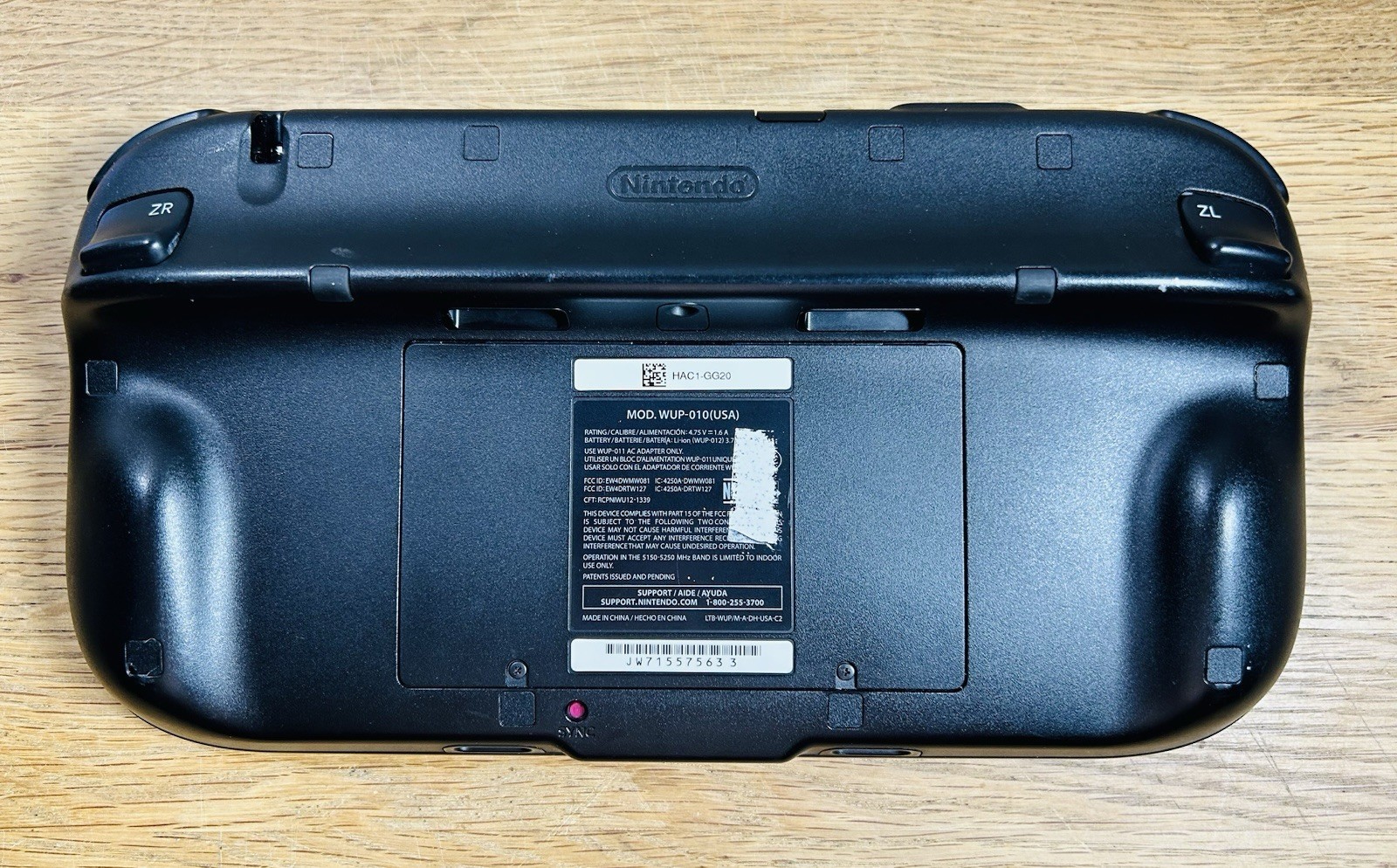 Nintendo Wii U Wireless GamePad Controller Black WUP-010(USA)