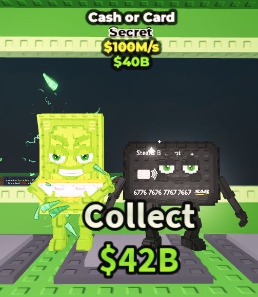 CASH OR CARD $100M/s 💵 NEW BRAINROT | STEAL A BRAINROT | SAB 💳