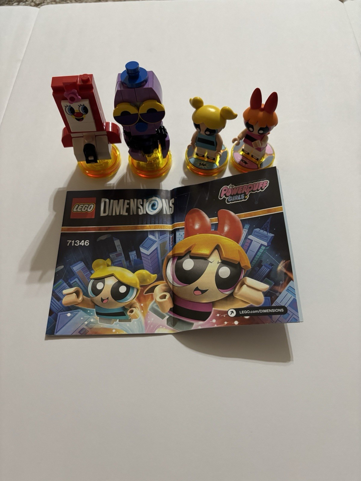 LEGO Dimensions Minifigure & Vehicle Lot w/ Manuals Bart, Finn, Emmet 2016