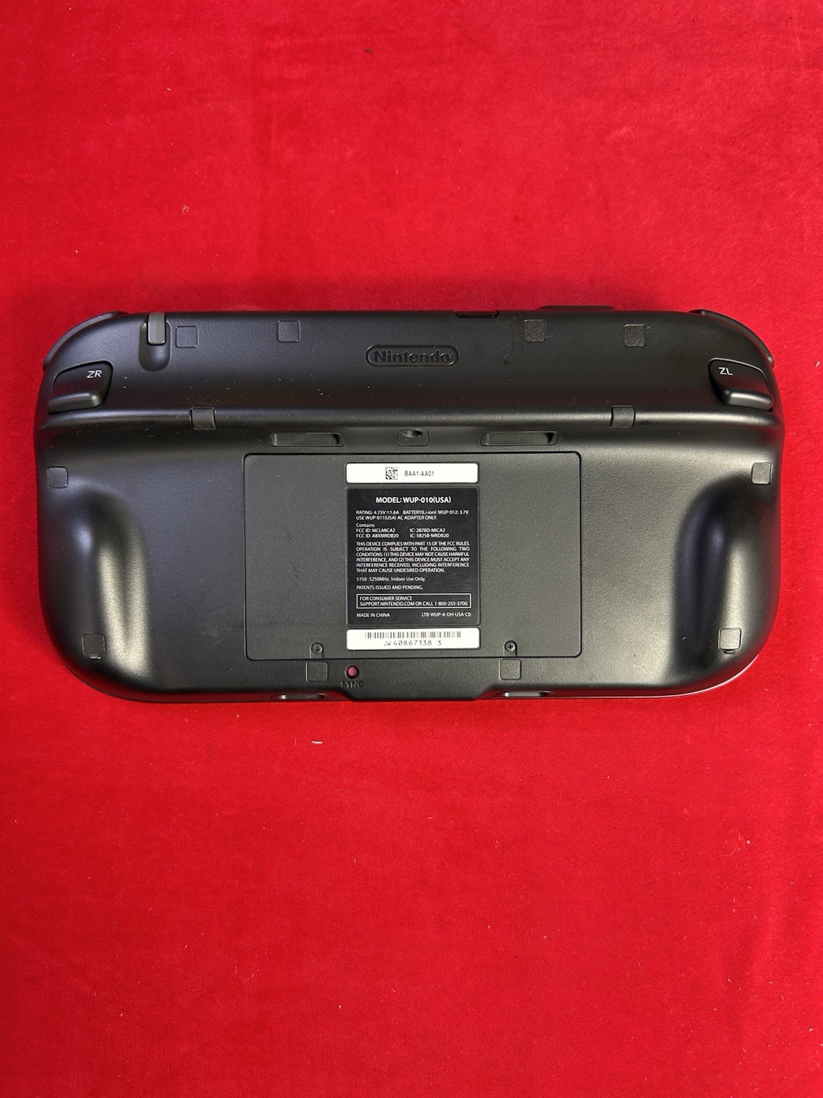 Nintendo WII U REPLACEMENT GAMEPAD CONTROLLER (WUP-010 USA) Tested OEM