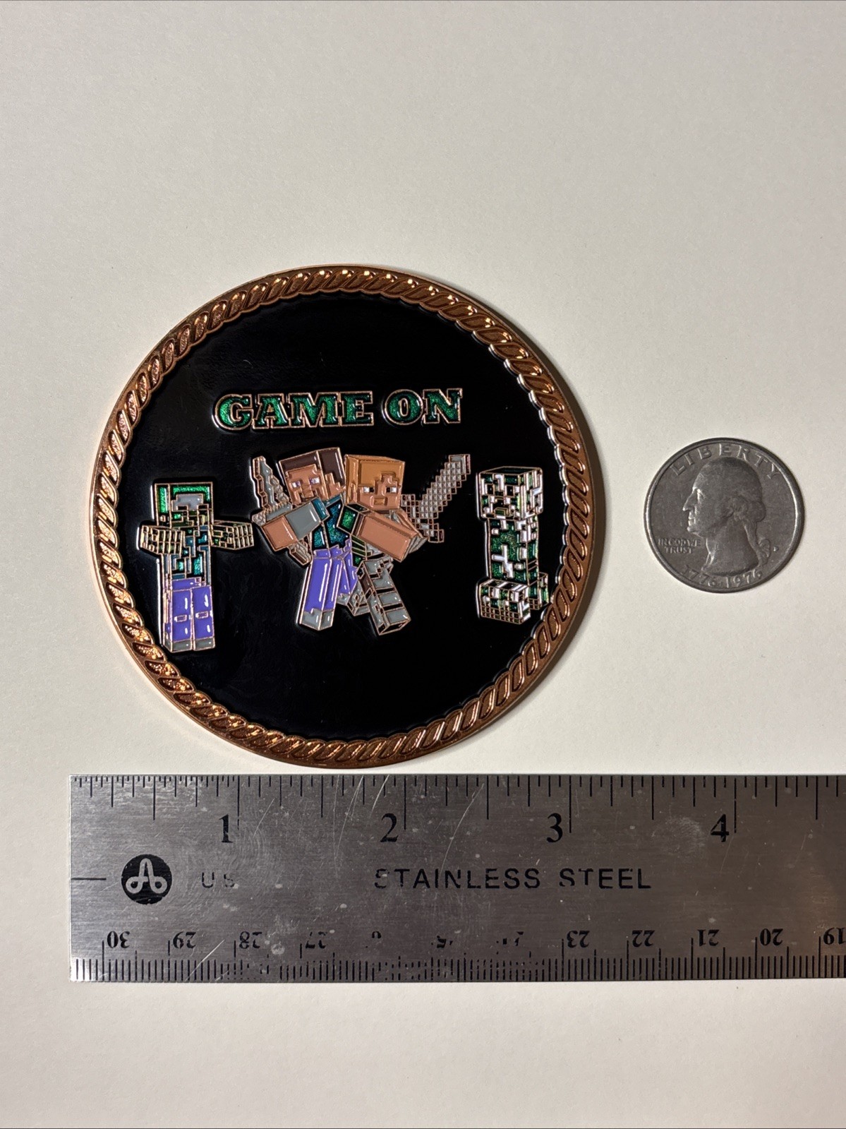 Military Style Minecraft Challenge Coin ** Nintendo Gamer ** Coin Collectors