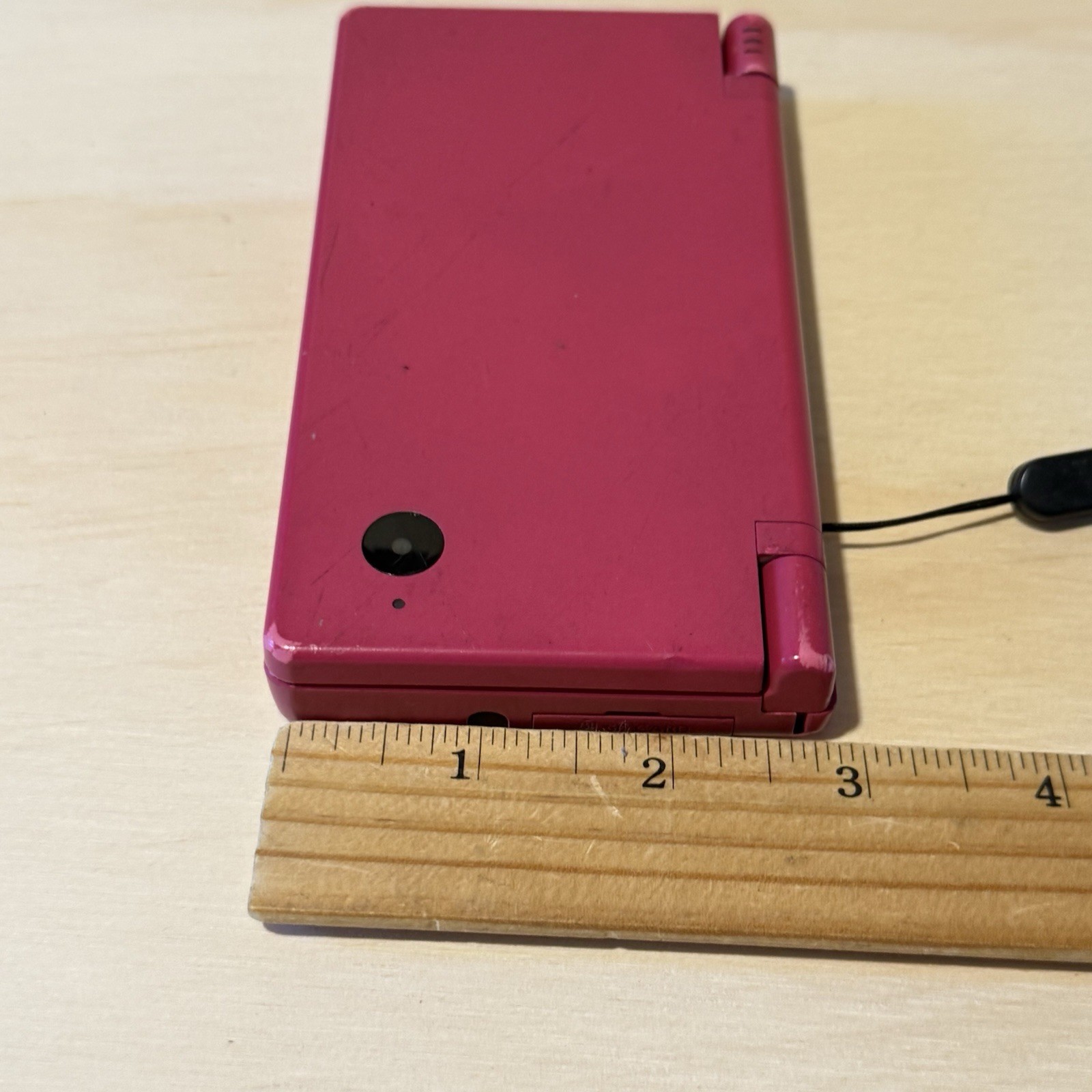 Nintendo DSi Console Hot Pink No Charger Tested Good Loose Top Hinge Read Info!