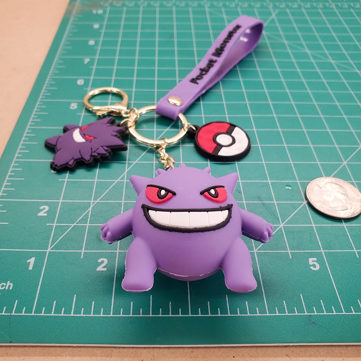 Gengar keychain w/ Pocket Monster strap ⭐️ 3d minifigure Pokemon key chain