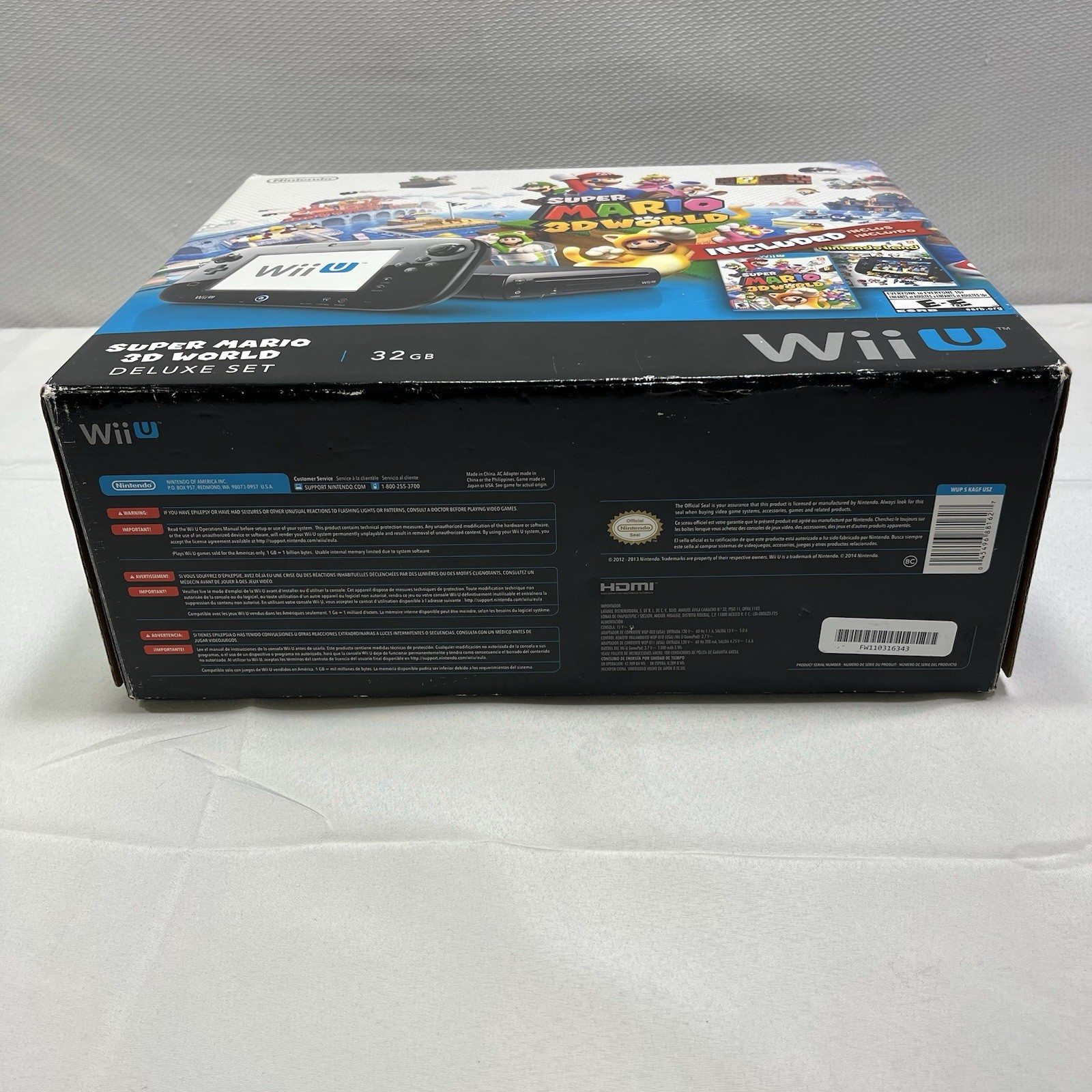 Nintendo Wii U 32 GB Super Mario 3D World Deluxe Set – Black CIB W/ Games WORKS