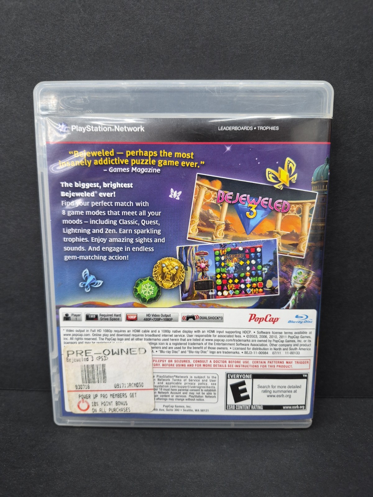 Bejeweled 3 (Sony PlayStation 3, 2011)