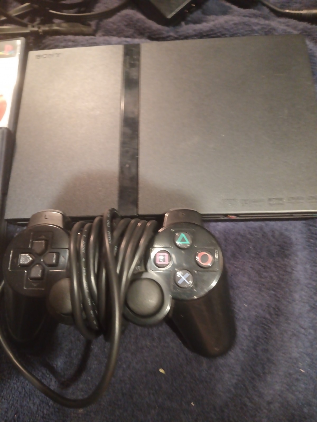 Sony PlayStation 2 PS2 Slim Console SCPH-790001 W/ OEM Cables & Controller